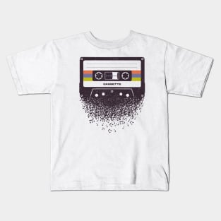 Cassette Swan Song Musical Notes by Tobe Fonseca Kids T-Shirt